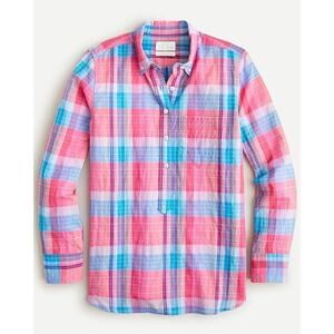 J. Crew Plaid Popover Shirt
